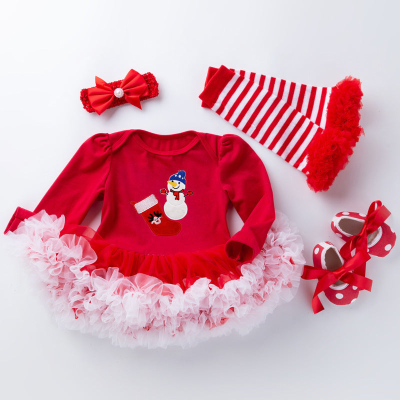 New Baby Christmas Suit Clothes Dress
