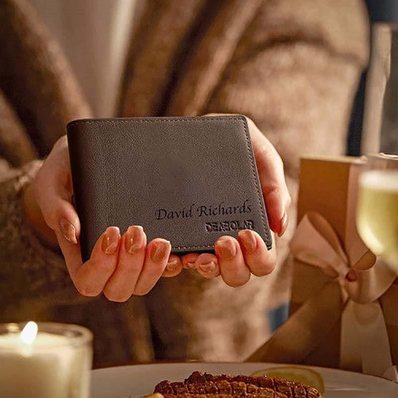 Custom Engraved Wallet Name Wallet Unique Gifts