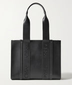 CHLOÉ Woody medium embroidered leather tote