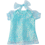 18 inch American Girl Sequined Mesh Princess Dress With Hair Band