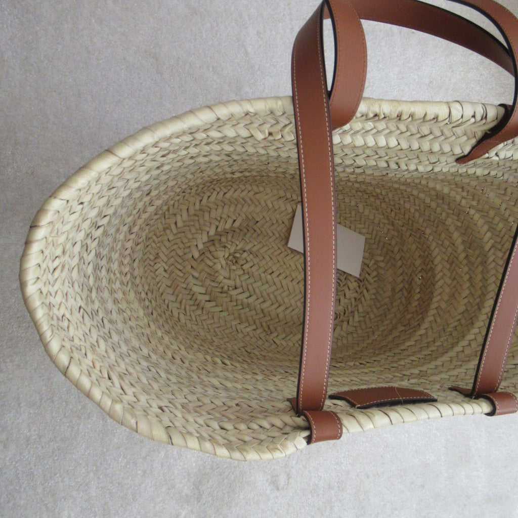 Celine Medium 26 Triomphe Celine Classic Panier in palm leaves Tan 25 X 26 X 12 CM