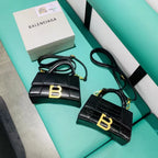 BG hourglass bag, crocodile pattern/sheepskin pattern 2 styles