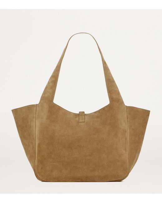 Saint Laurent Women's Brown Suede Bea Tote Bag