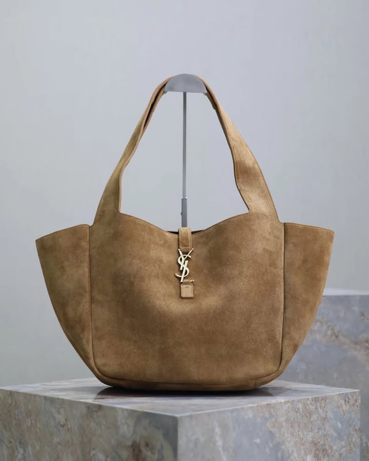 Saint Laurent Women's Brown Suede Bea Tote Bag