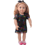 18 inch American Girl Sequined Mesh Princess Dress With Hair Band