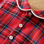 Christmas Plaid Bodysuit for 21-23 Inches Reborn Dolls