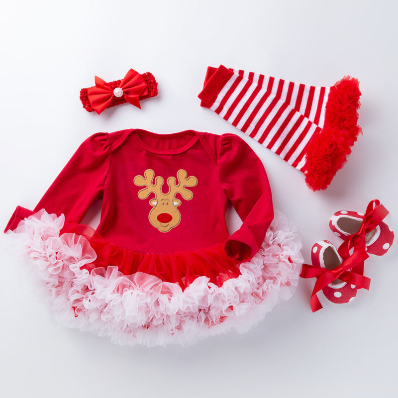 New Baby Christmas Suit Clothes Dress