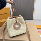 LV Louis Vuitton NOE PURSE Raffia Bucket Bag 18x18cm