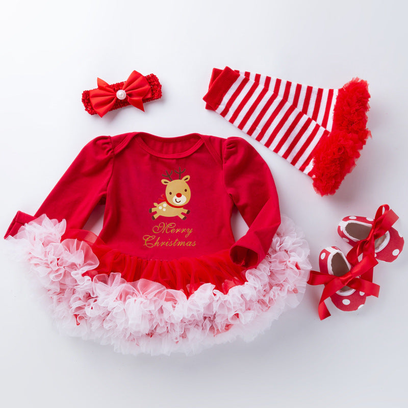 New Baby Christmas Suit Clothes Dress
