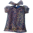 18 inch American Girl Sequined Mesh Princess Dress With Hair Band