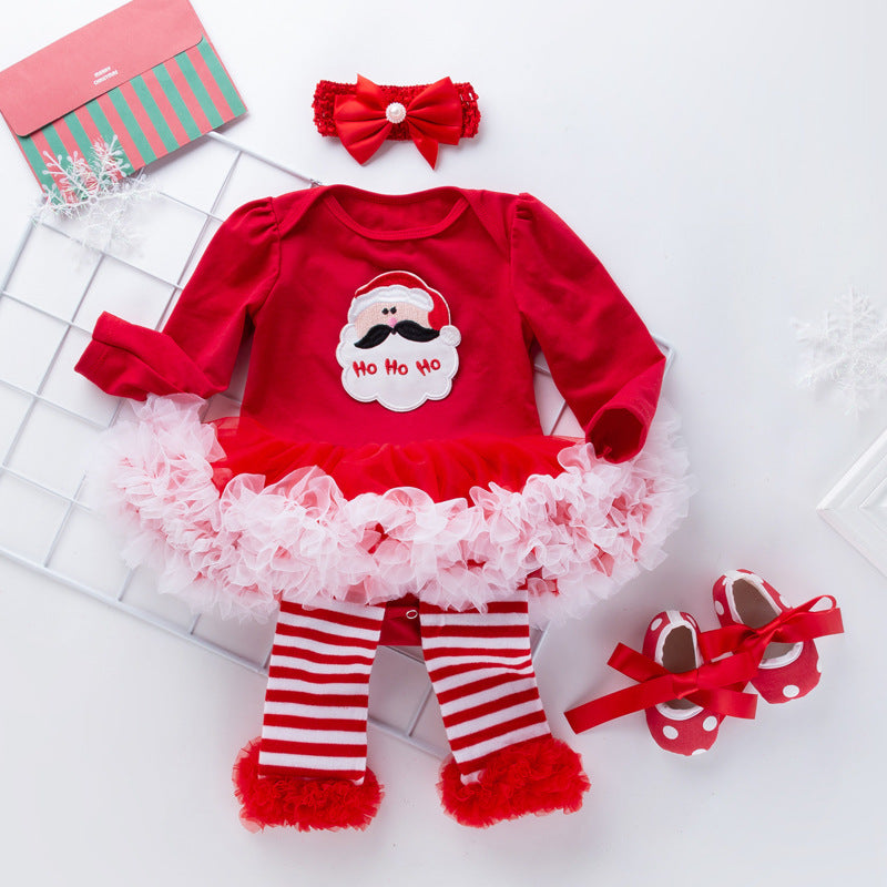 New Baby Christmas Suit Clothes Dress