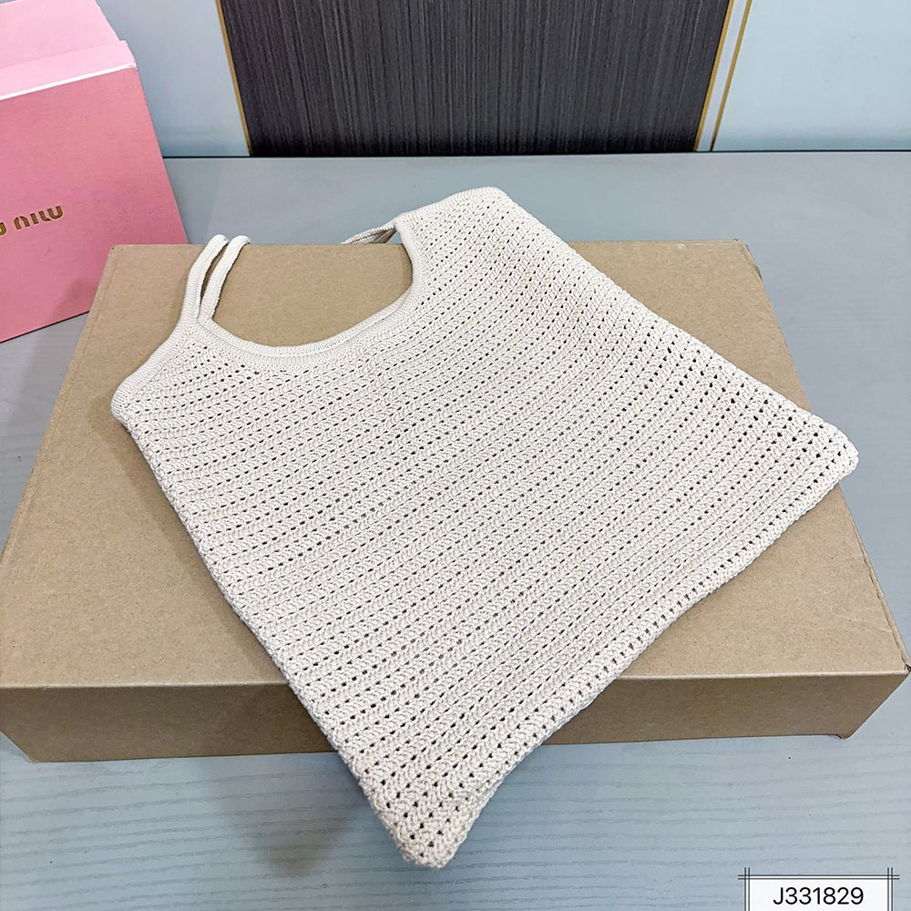 MIUMIU Woven Tote Bag 35x31cm