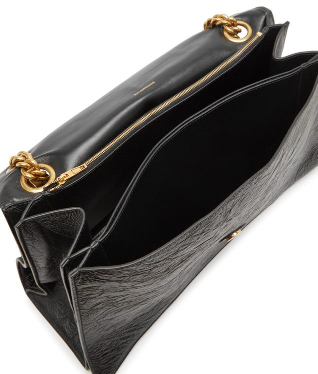 BALENCIAGA Crush large leather shoulder bag