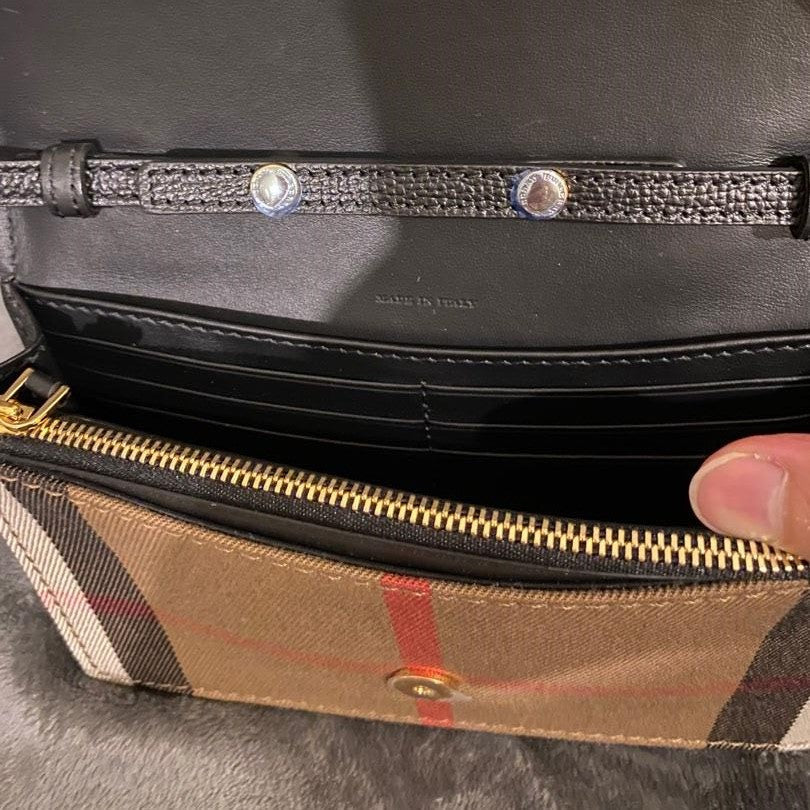 BB classic plaid fabric small square bag