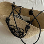 LOEWE Sunday Neeti Black Raffia Bag