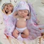 12inch Solid Silicone Powder Printed Blanket-Like Doll