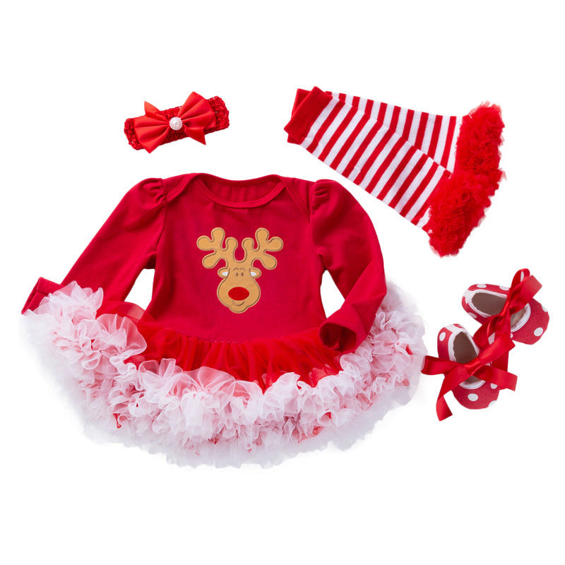 New Baby Christmas Suit Clothes Dress