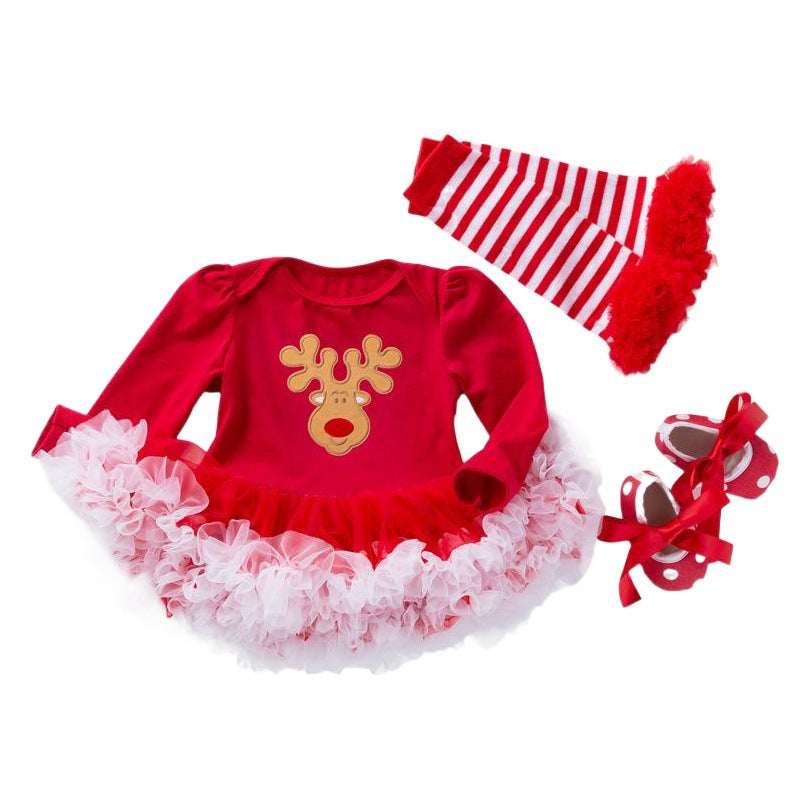 New Baby Christmas Suit Clothes Dress