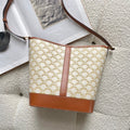 Celine flower white 33 medium bucket bag 33×27×17cm