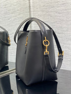 YSL Le 37 In Black Shiny Leather - 20 X 25 X 16 CM