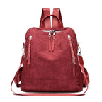 Plain Corduroy Rivet Backpacks