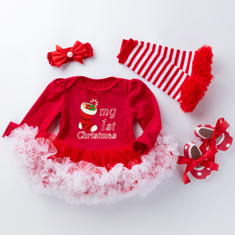 New Baby Christmas Suit Clothes Dress