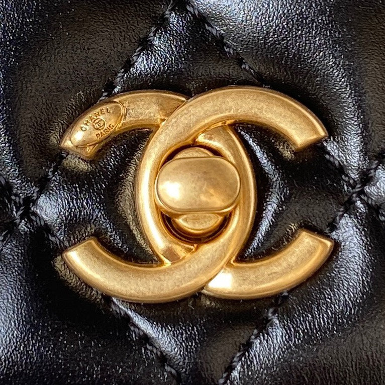 CHANEL  Handbag AP3240 GP Black Size 19 cm