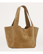 Saint Laurent Women's Brown Suede Bea Tote Bag