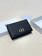 Dior Leather Black Wallet 13.5x9.5x3.5cm
