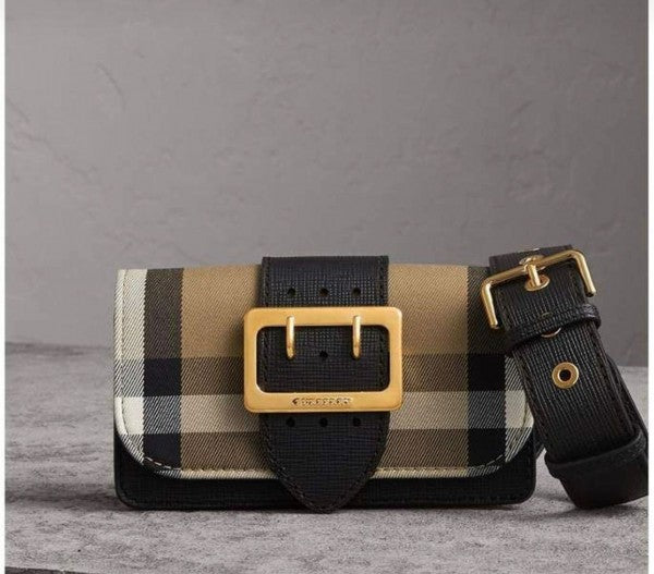 BB classic plaid small square bag