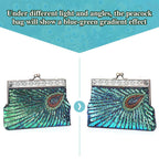 UBORSE Beaded Sequin Peacock Evening Clutch Bags Party Wedding Purse